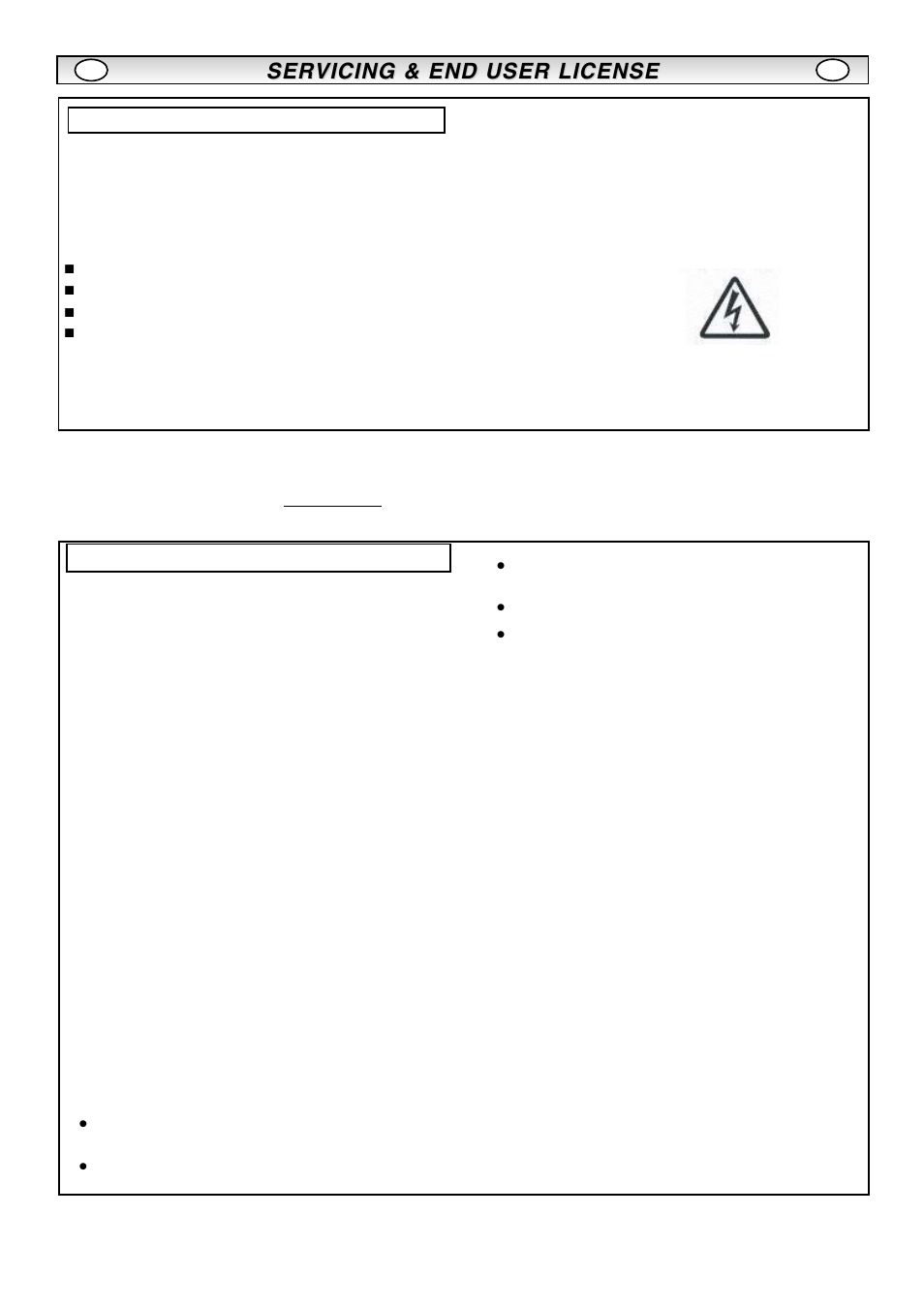 Servicing & end user license, Servicing | Sanyo CE32LM4WPR-E User Manual | Page 3 / 15