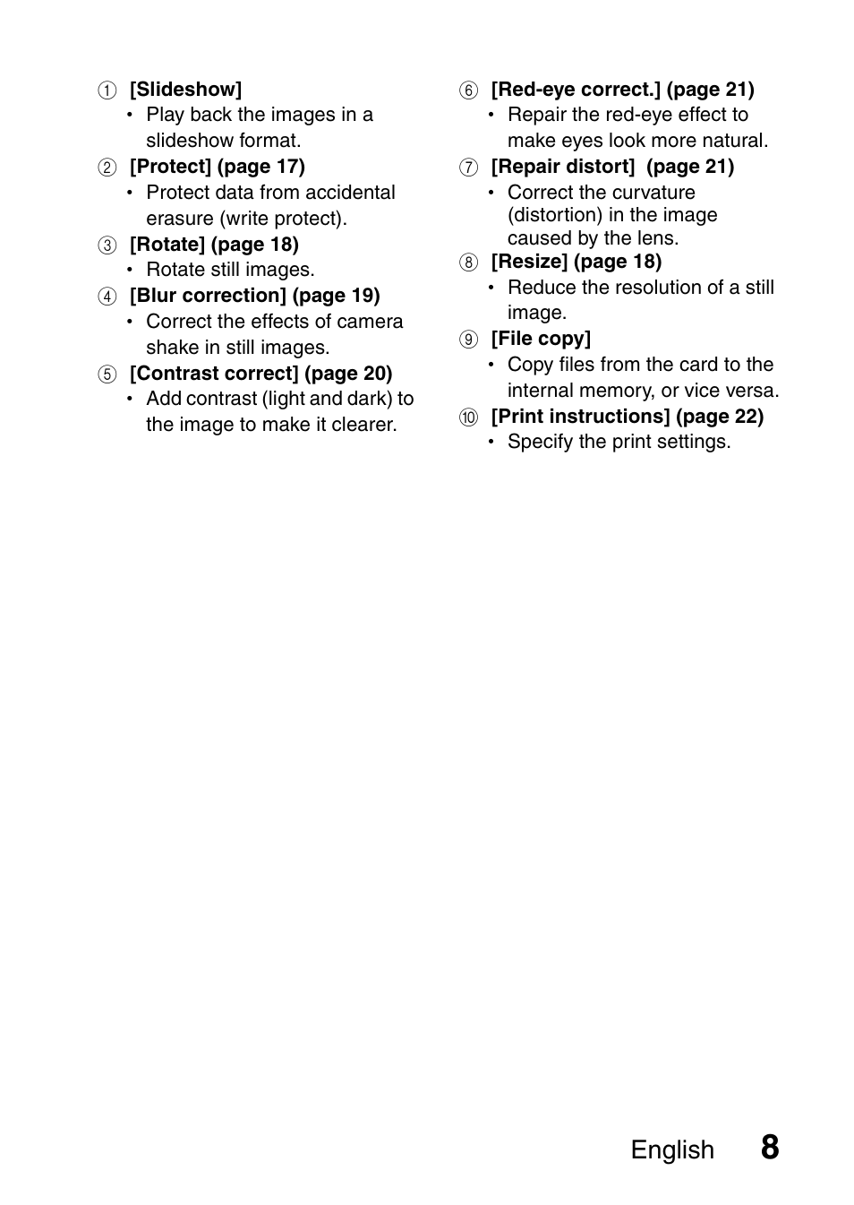 English | Sanyo VPC-X1200GX User Manual | Page 10 / 60