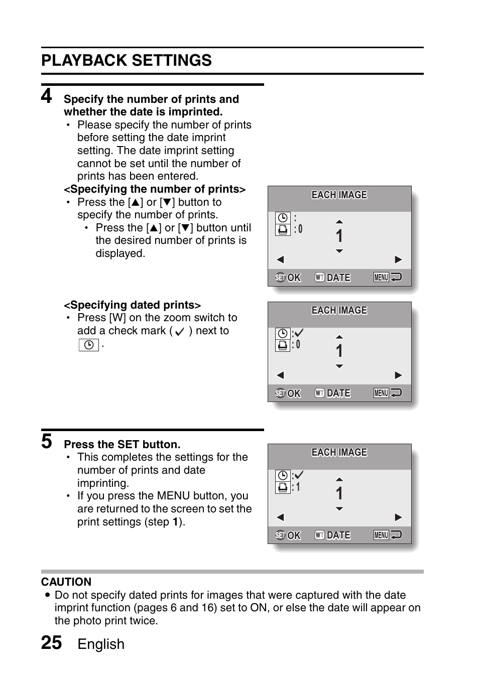 Playback settings, English | Sanyo VPC-X1200GX User Manual | Page 27 / 60