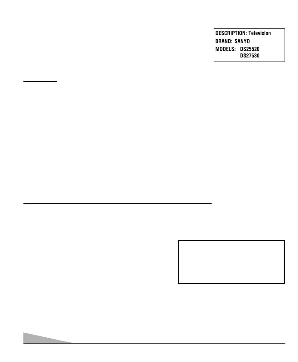 Mexico guarantee | Sanyo DS25520 User Manual | Page 16 / 48