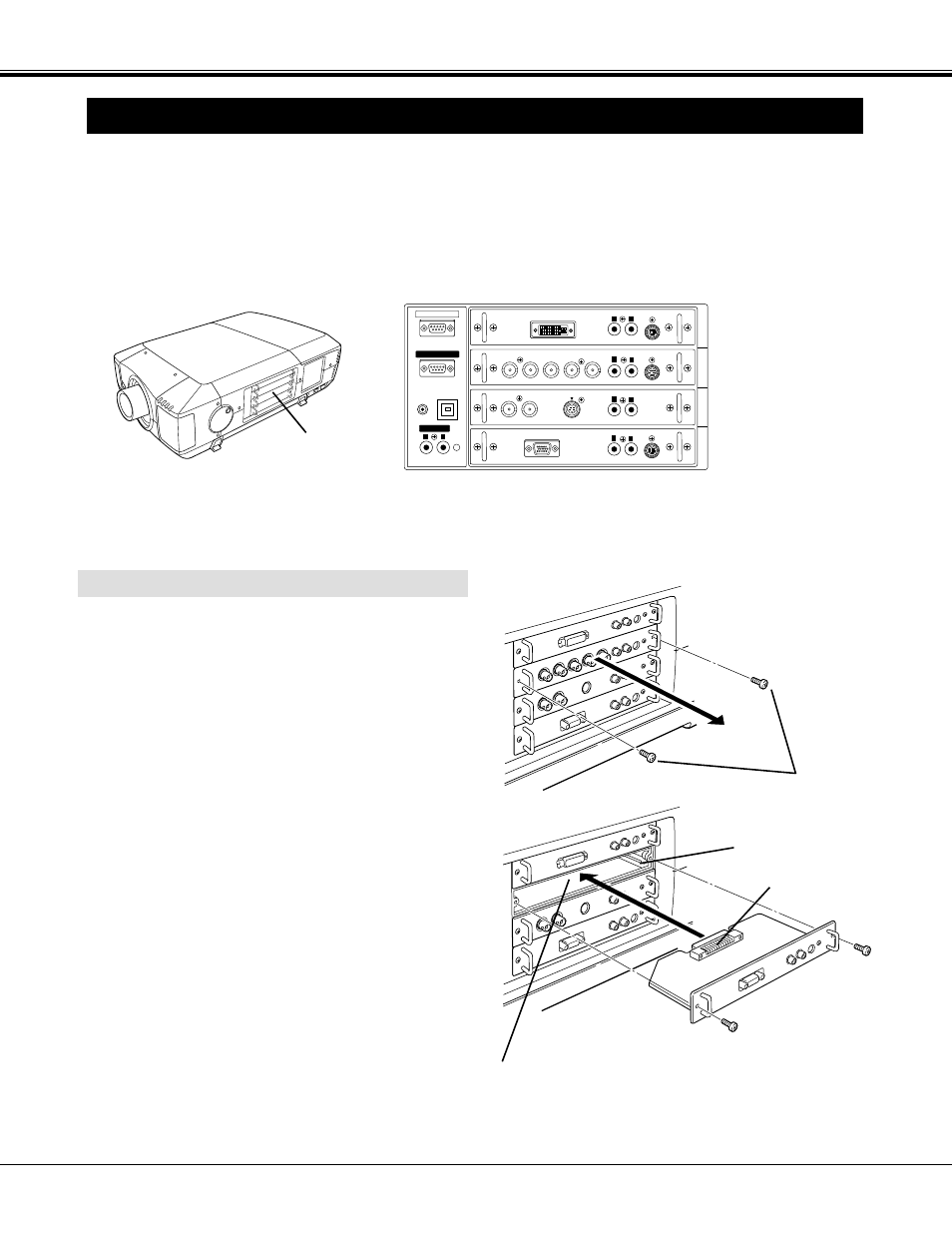 Connecting the projector, Terminals of the projector, Replacement of the terminal | Sanyo PLC-XF20 User Manual | Page 11 / 52