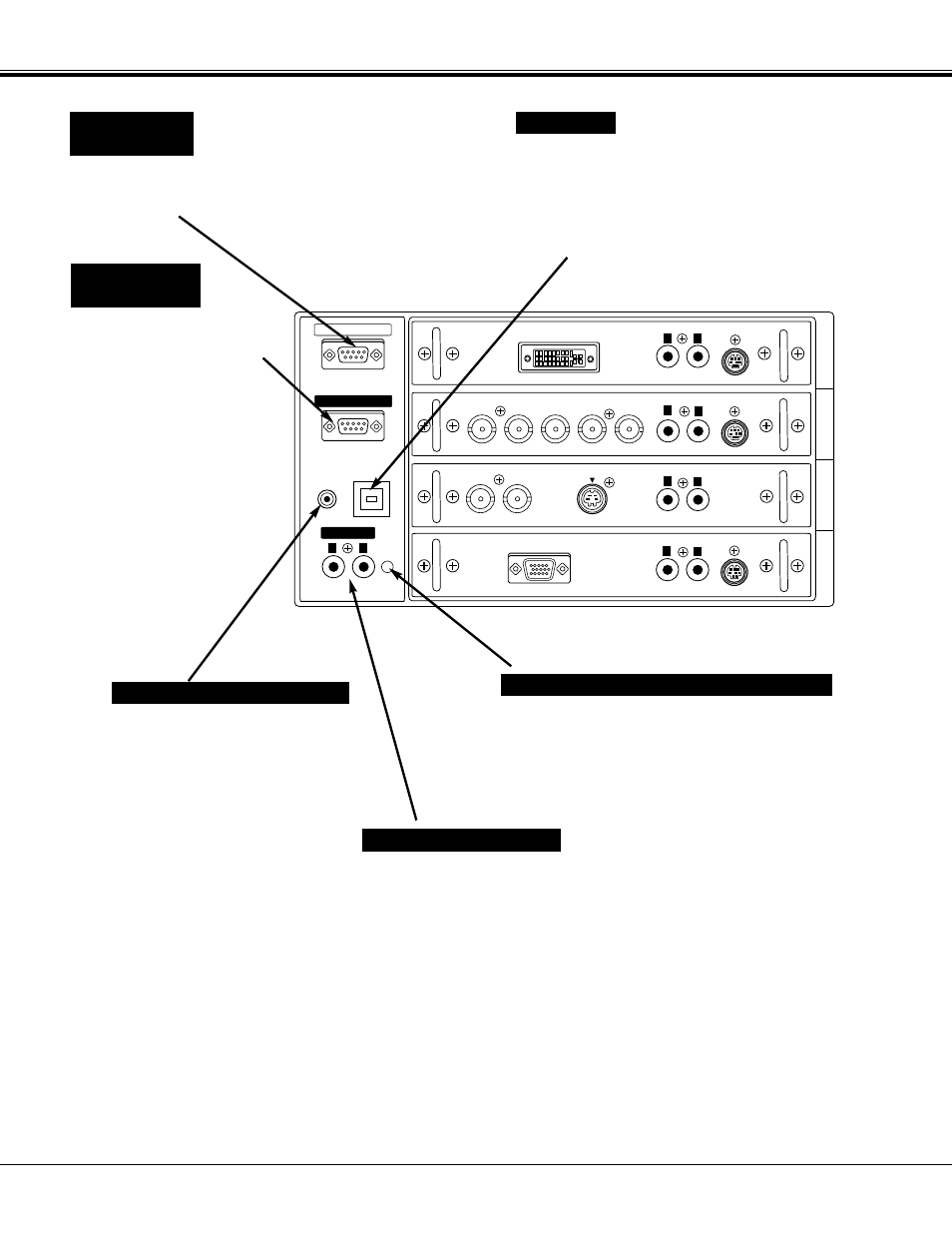 Connecting the projector, Audio output jacks, Reset button | R/c jack usb port, Serial port out terminal serial port in terminal | Sanyo PLC-XF20 User Manual | Page 13 / 52