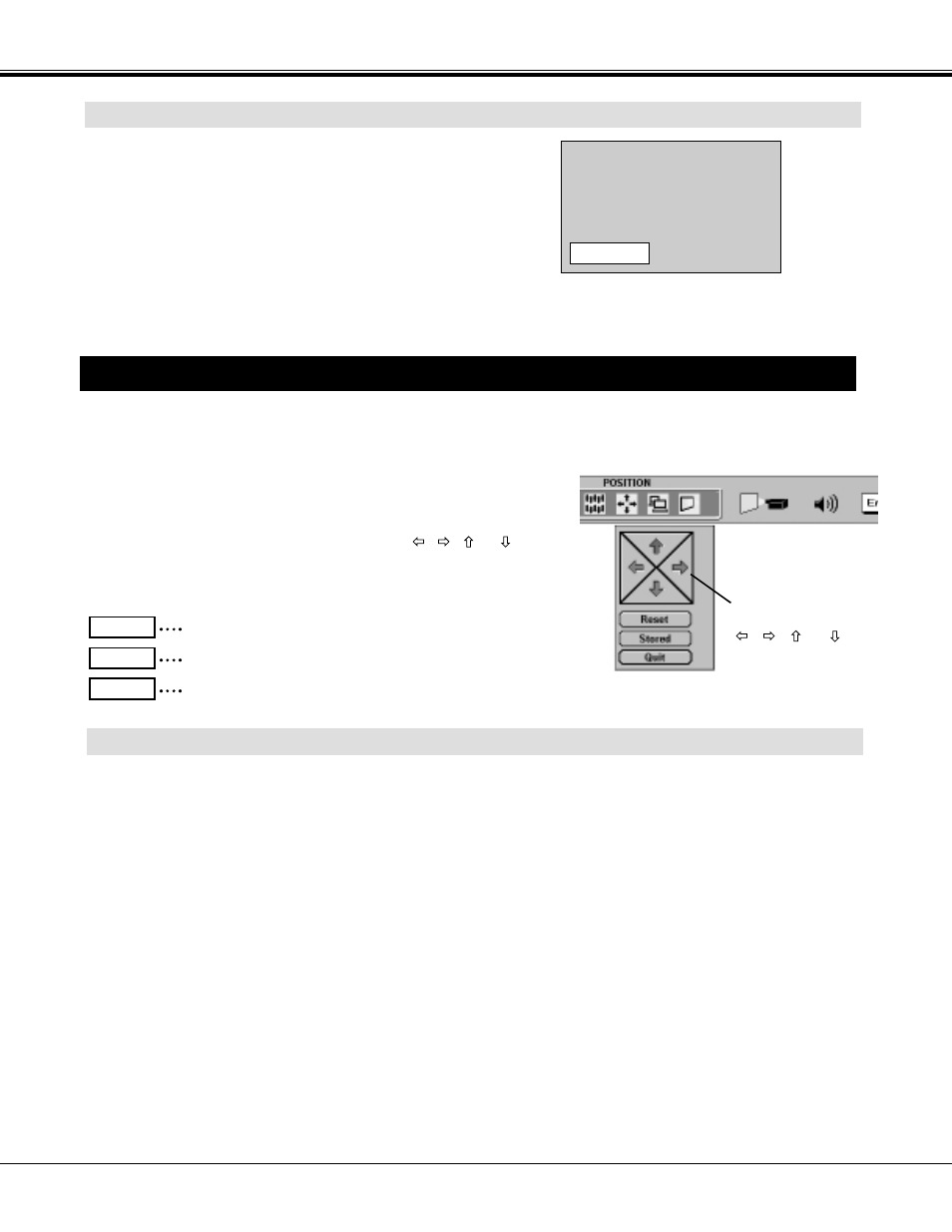 Picture position adjustment, Normal function, Computer mode auto image function | Sanyo PLC-XF20 User Manual | Page 33 / 52