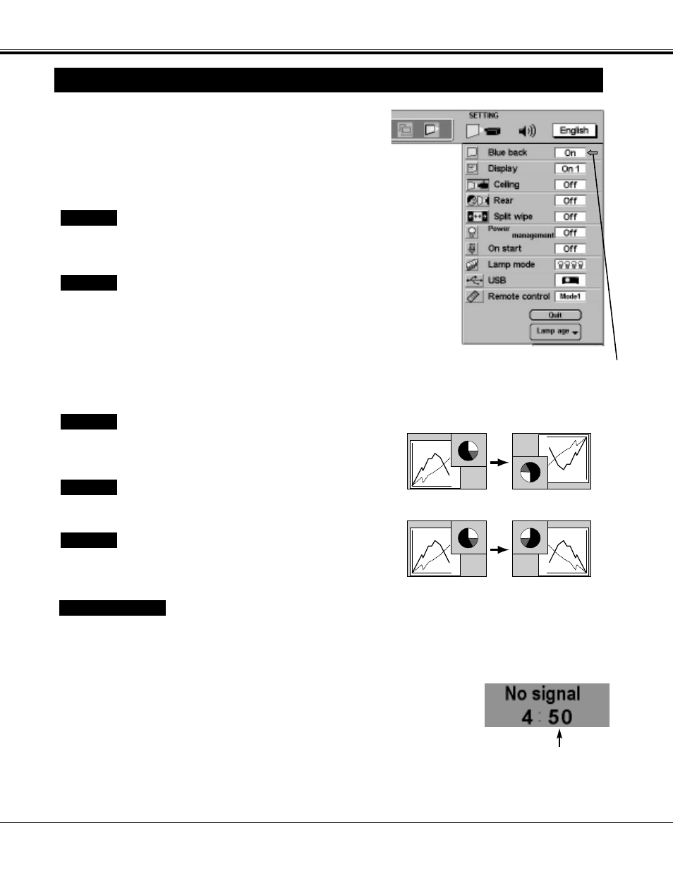 Setting, Setting menu | Sanyo PLC-XF20 User Manual | Page 39 / 52