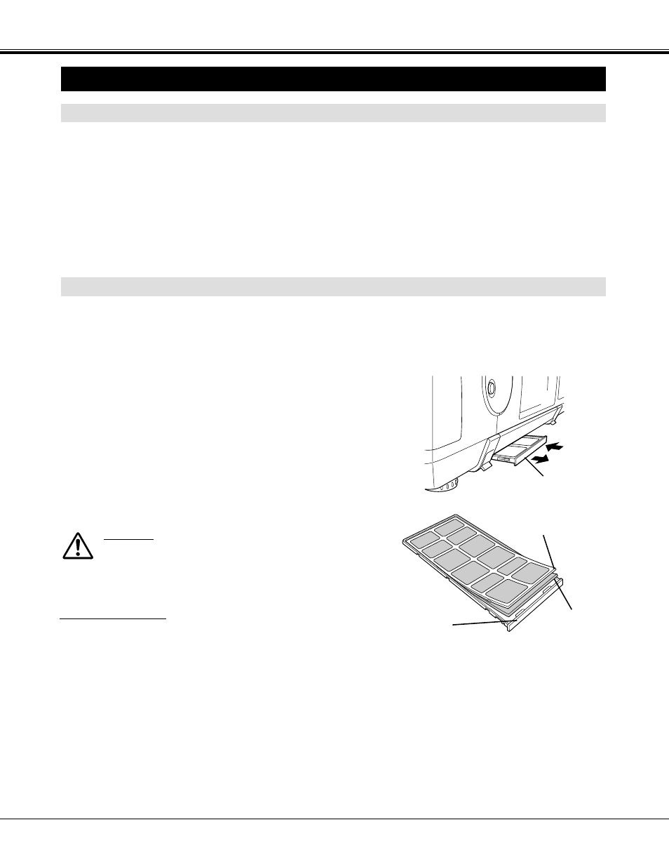 Maintenance, Temperature warning indicator, Air filter care and cleaning | Sanyo PLC-XF20 User Manual | Page 43 / 52