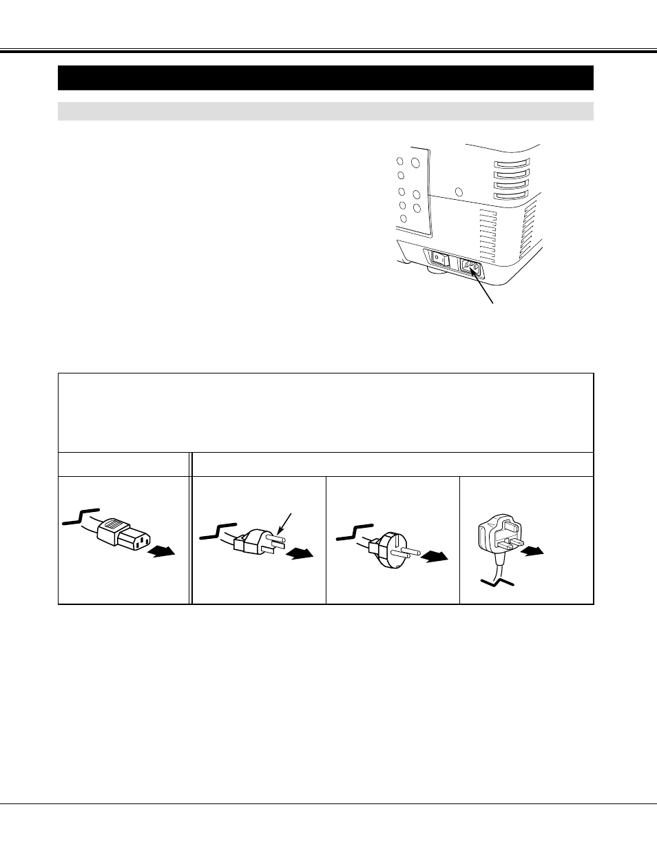 Setting up the projector, Setting-up the projector, Connecting the ac power cord | Projector side ac outlet side, Preparation | Sanyo PLC-XF20 User Manual | Page 8 / 52