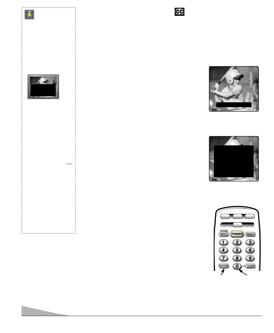 Closed-captioning, Quicktips | Sanyo DS35510 User Manual | Page 16 / 68