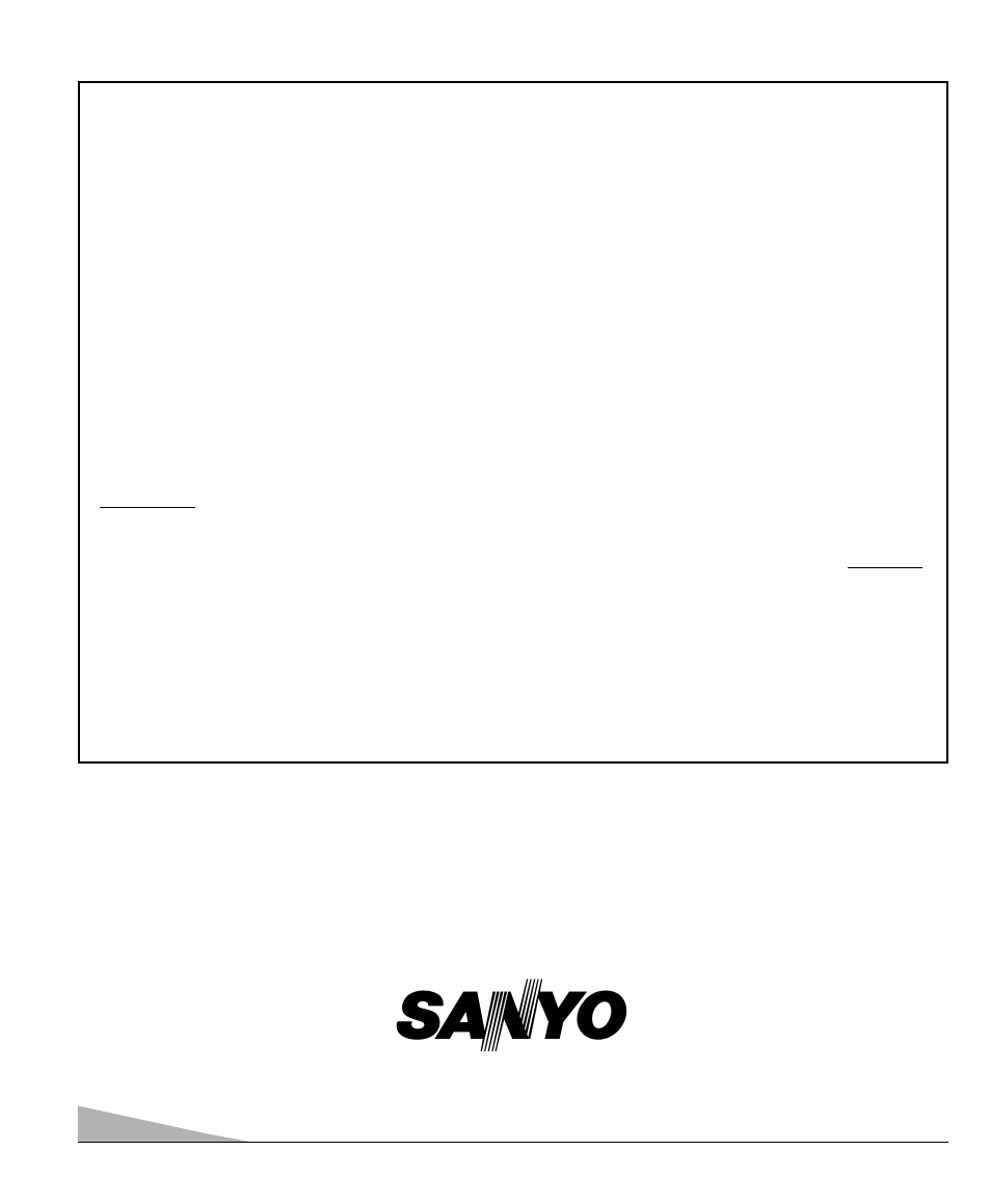 United states and canada warranty | Sanyo DS35510 User Manual | Page 22 / 68