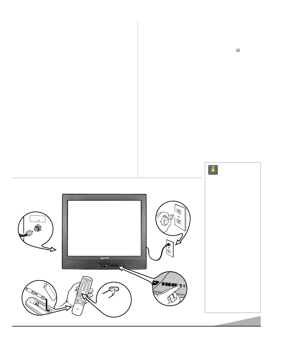 Features, Specifications, Basic setup | Quicktips | Sanyo DS35510 User Manual | Page 3 / 68