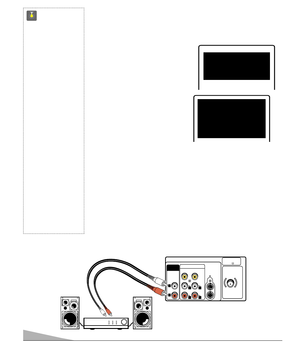 Usando la salida de audio, Reajustando la tv | Sanyo DS35510 User Manual | Page 56 / 68