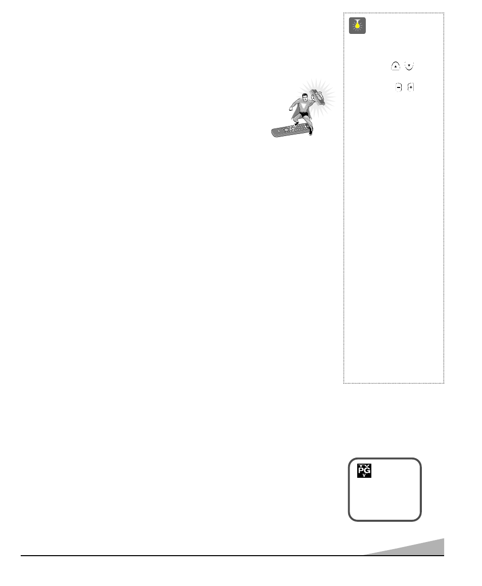 Informacíon de guía-v, Tipos de programacion que reciben clasificación, Consejos rápidos | C 34, Use las teclas de, Y las teclas de, Necesita ayuda | Sanyo DS35510 User Manual | Page 59 / 68