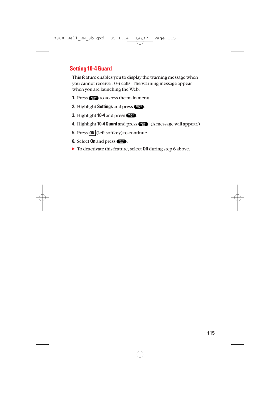 Setting 10-4 guard | Sanyo SCP-7300 User Manual | Page 123 / 161