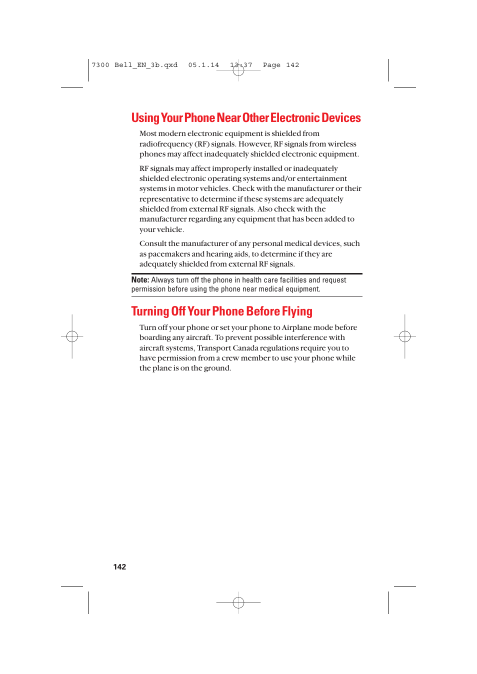 Using your phone near other electronic devices, Turning off your phone before flying | Sanyo SCP-7300 User Manual | Page 150 / 161
