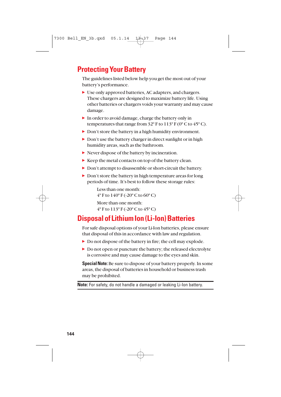 Protecting your battery, Disposal of lithium ion (li-ion) batteries | Sanyo SCP-7300 User Manual | Page 152 / 161