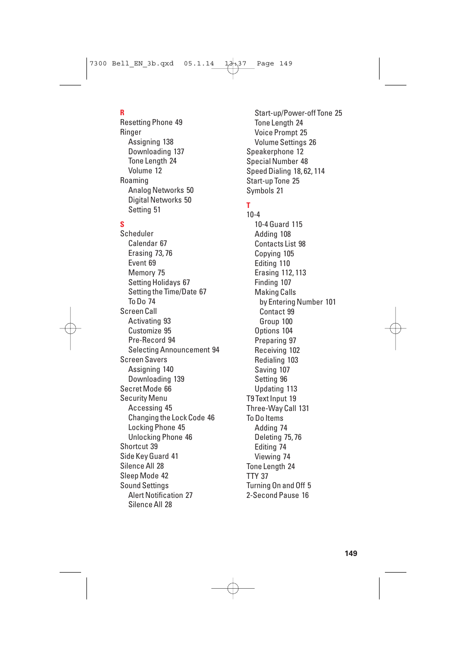 Sanyo SCP-7300 User Manual | Page 157 / 161