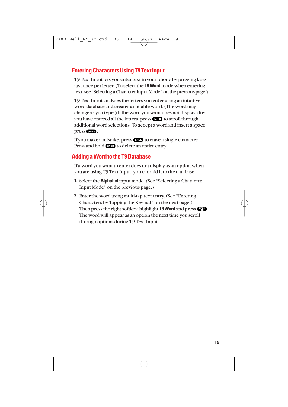 Entering characters using t9 text input, Adding a word to the t9 database | Sanyo SCP-7300 User Manual | Page 27 / 161