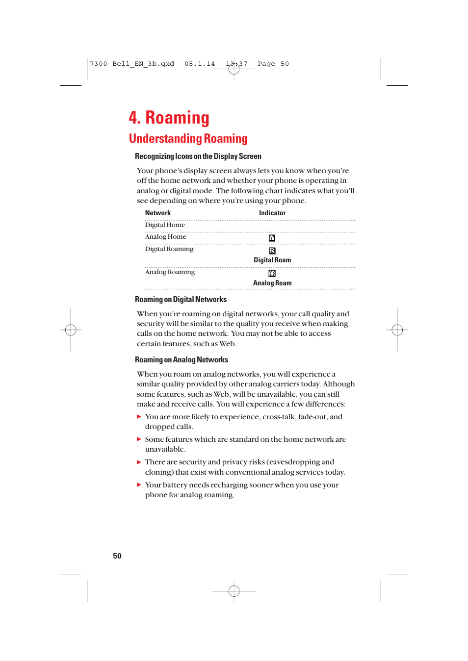 Roaming, Understanding roaming | Sanyo SCP-7300 User Manual | Page 58 / 161