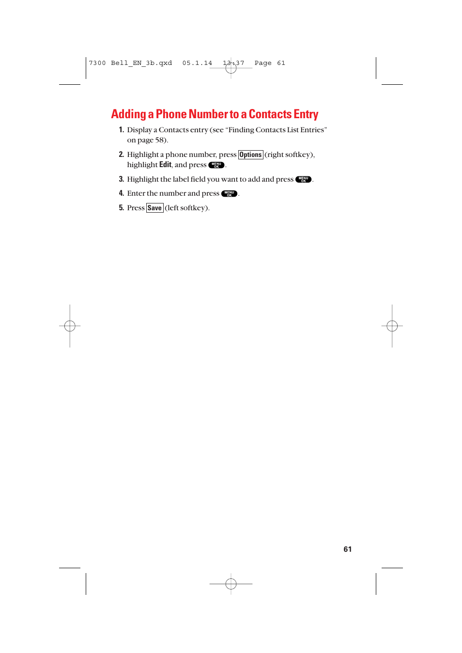 Adding a phone number to a contacts entry | Sanyo SCP-7300 User Manual | Page 69 / 161