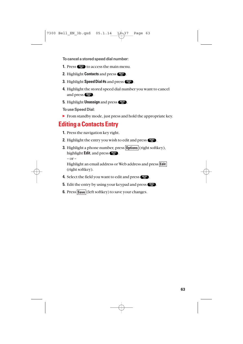 Editing a contacts entry | Sanyo SCP-7300 User Manual | Page 71 / 161