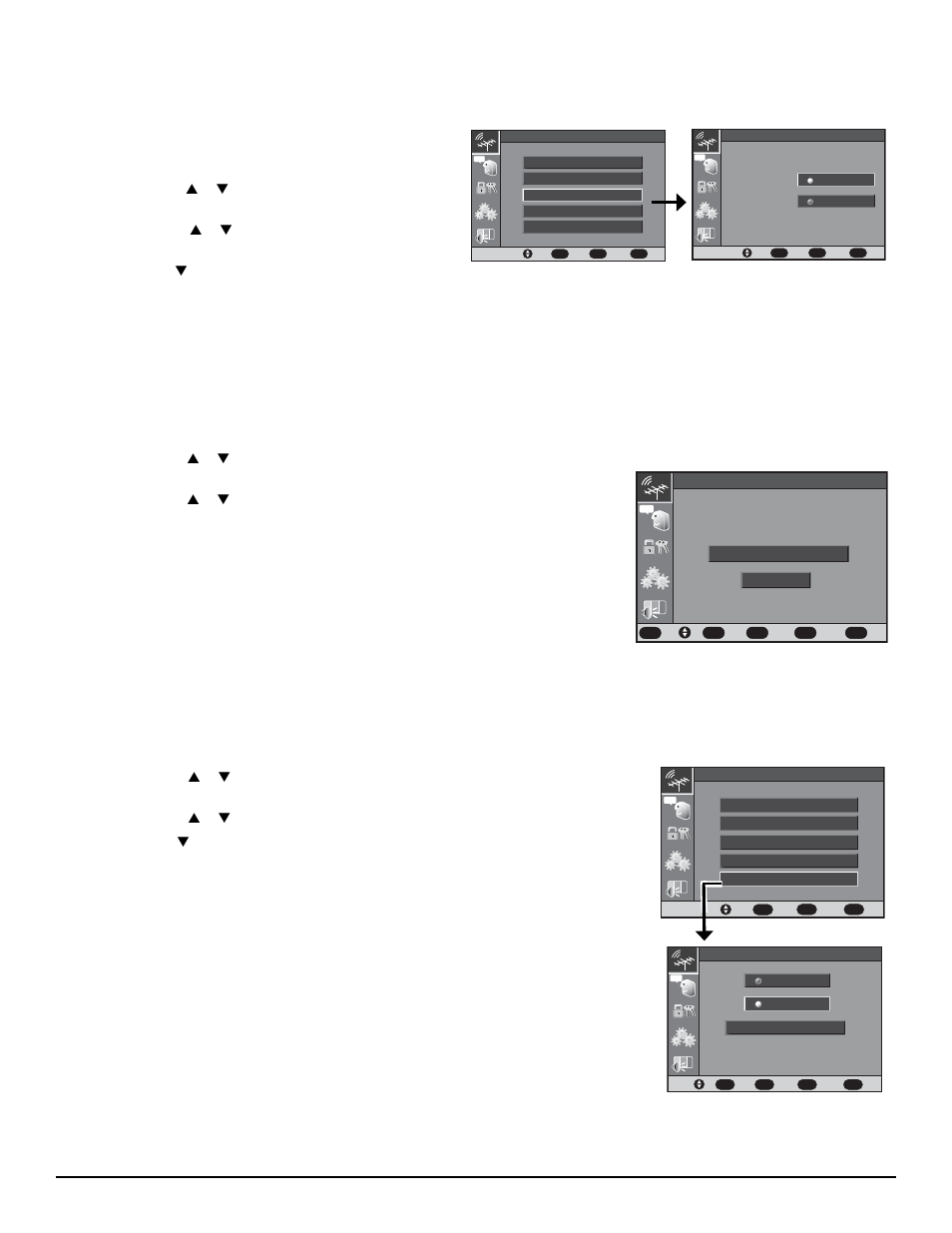 Réglage du canal initial, Choix de l’antenne, Mémoire balayage | Antenne digital 06-1, Supprimé | Sanyo HT27744 User Manual | Page 64 / 72