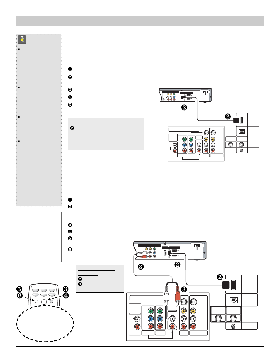 Digital a / v connections, Quicktips, The tv must be turned on first, press power | Then turn on your external equipment, Press input to select hdmi to view digital program, Need help, What you will need for connections, Adapter may be required, Dvi to hdmi cable – 1, Audio cable – 1 | Sanyo HT27744 User Manual | Page 8 / 72