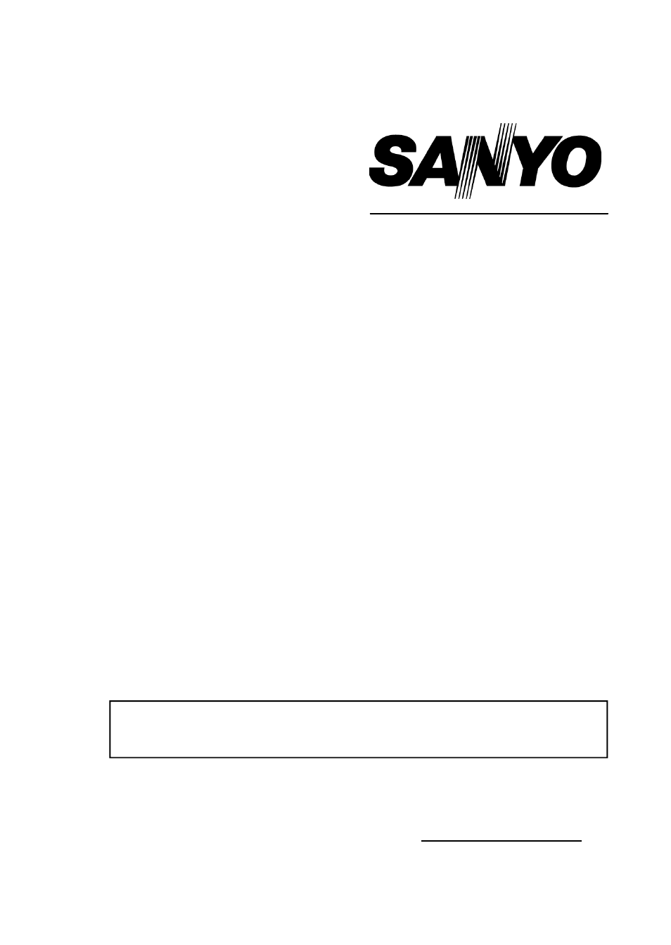 Sanyo LNS-W10 User Manual | 36 pages