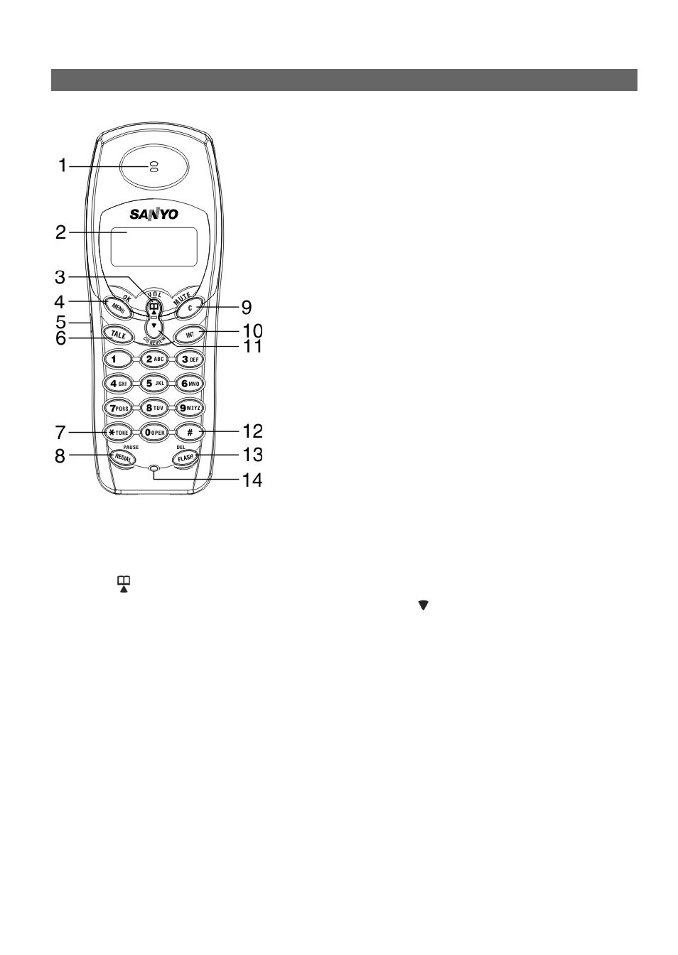 Names and controls | Sanyo LNS-W10 User Manual | Page 9 / 36