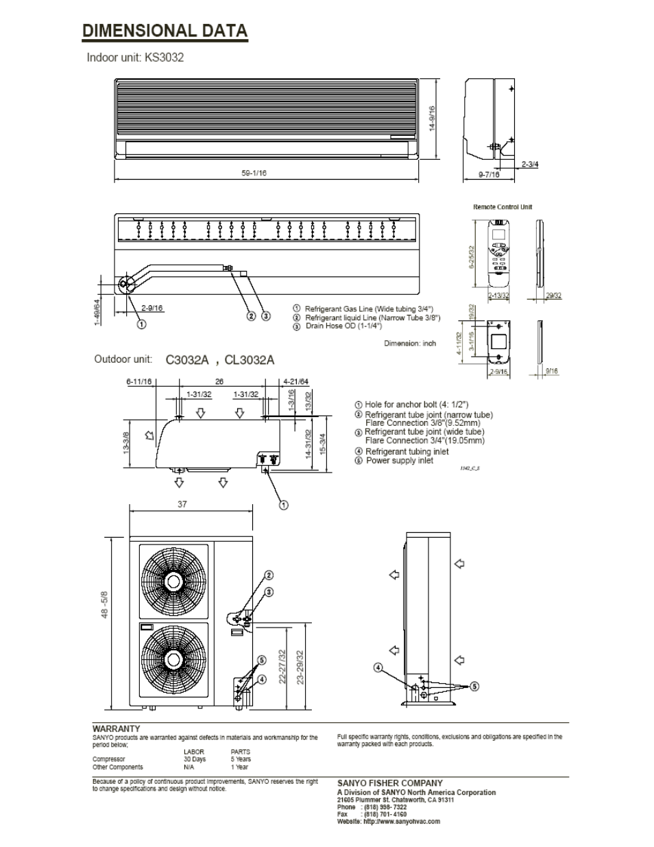 Sanyo C3032A User Manual | Page 3 / 3