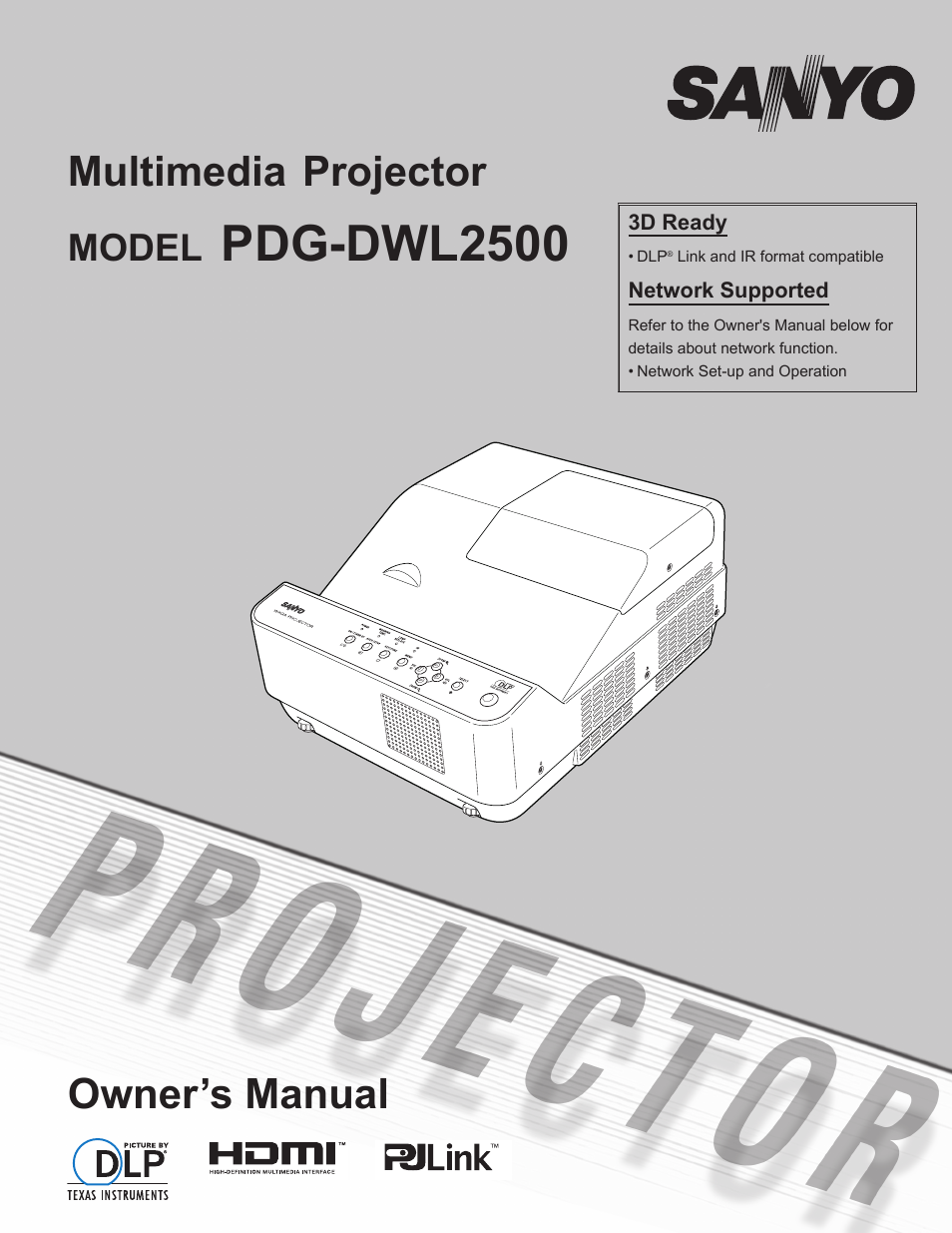 Sanyo PDG-DWL2500 User Manual | 82 pages