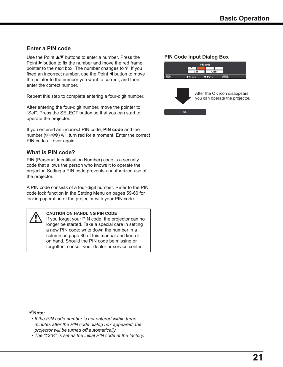 Basic operation | Sanyo PDG-DWL2500 User Manual | Page 21 / 82