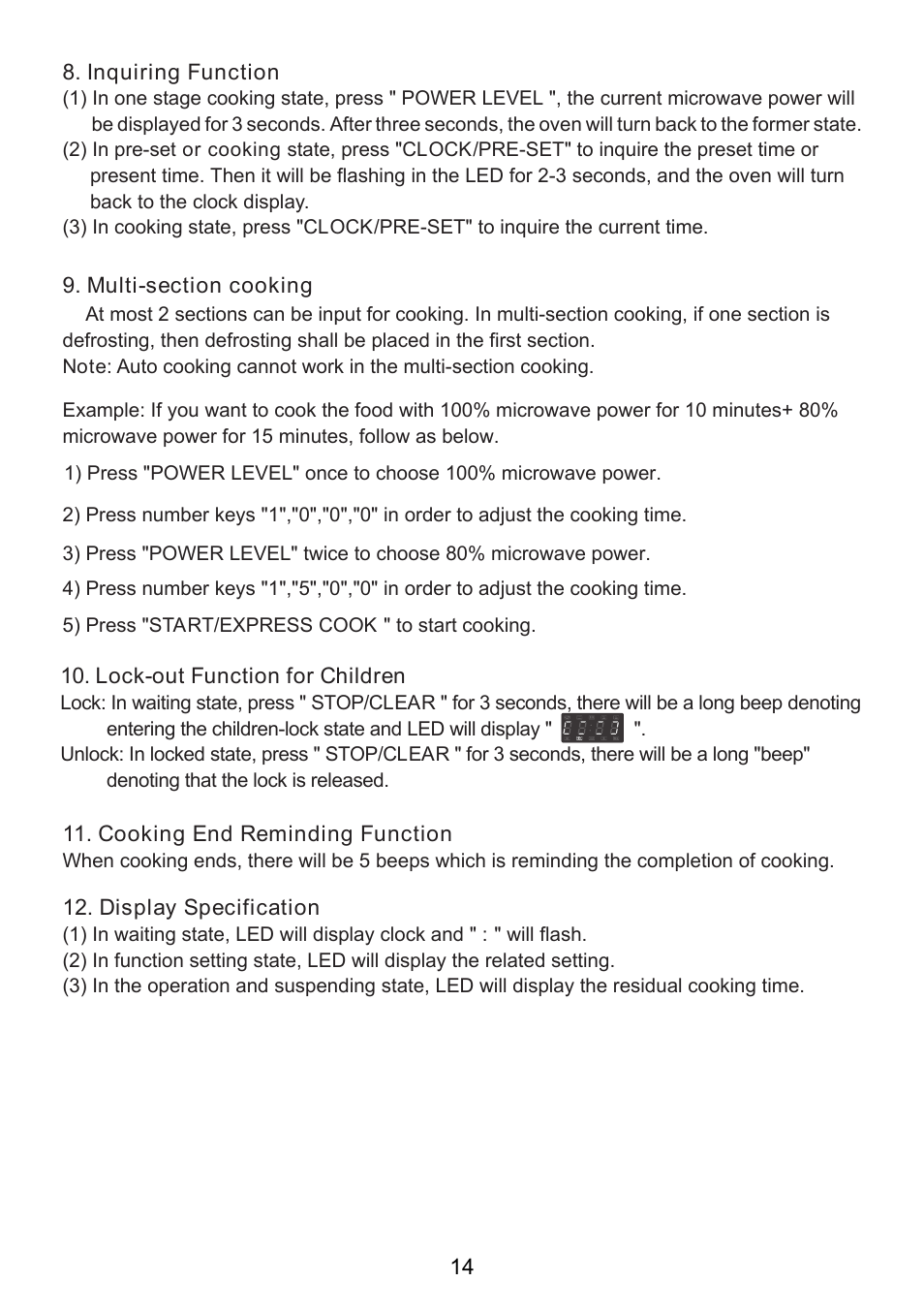 Sanyo EM-S2587V User Manual | Page 16 / 20