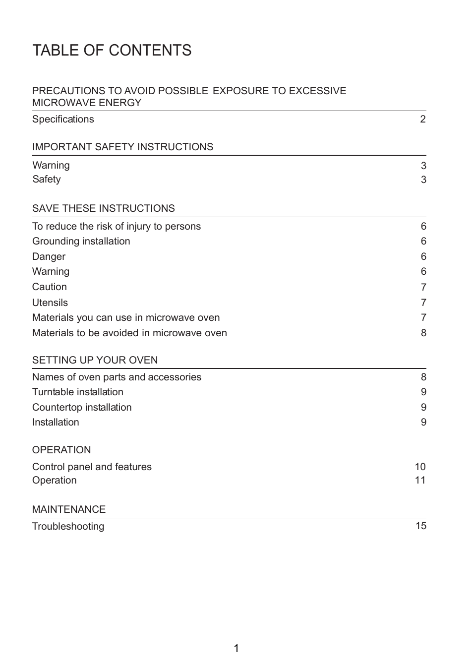 Sanyo EM-S2587V User Manual | Page 3 / 20