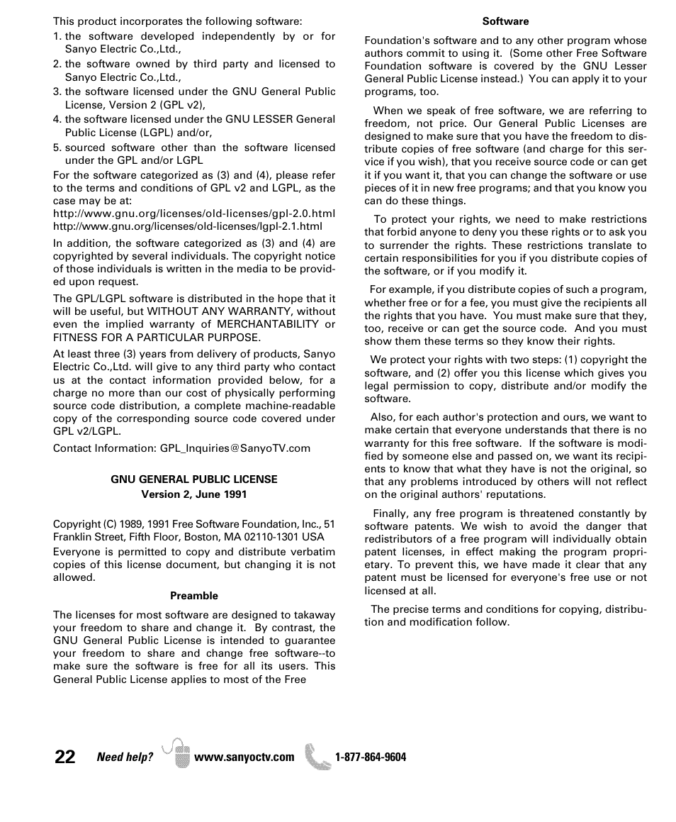 Sanyo DP47460 User Manual | Page 22 / 48