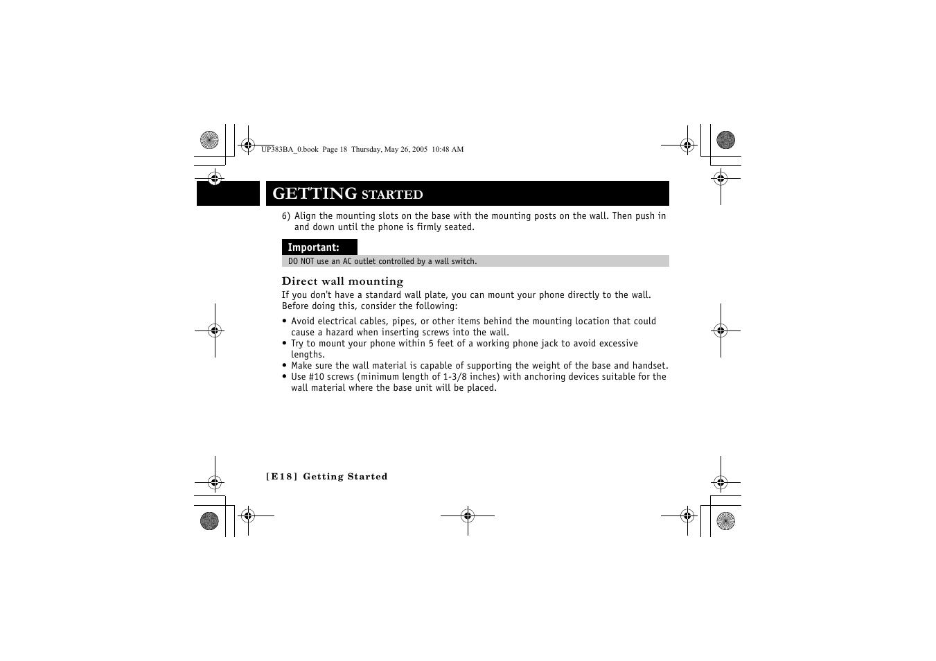 Getting | Sanyo CLT-E32 User Manual | Page 20 / 88