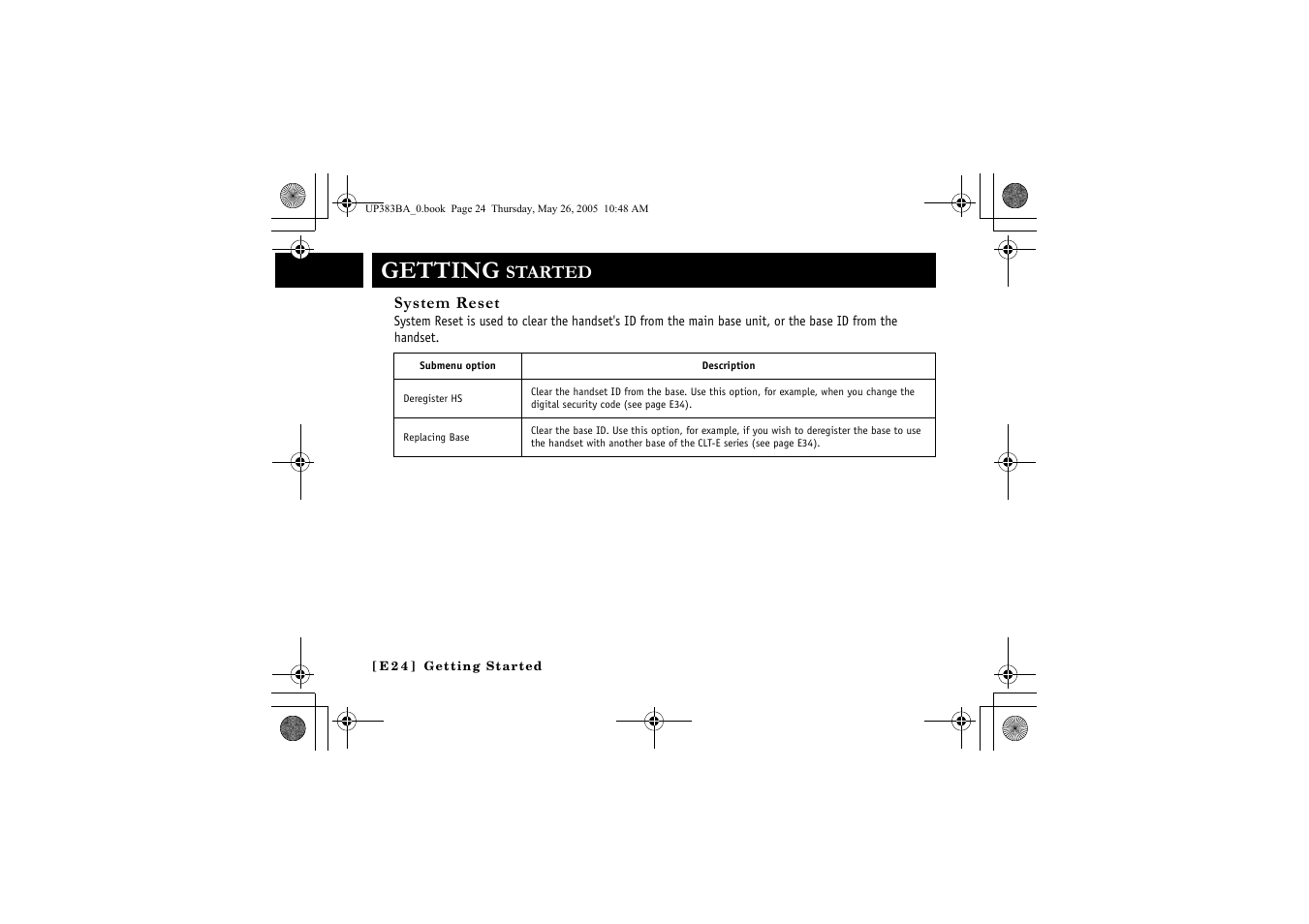 Getting, Started | Sanyo CLT-E32 User Manual | Page 26 / 88