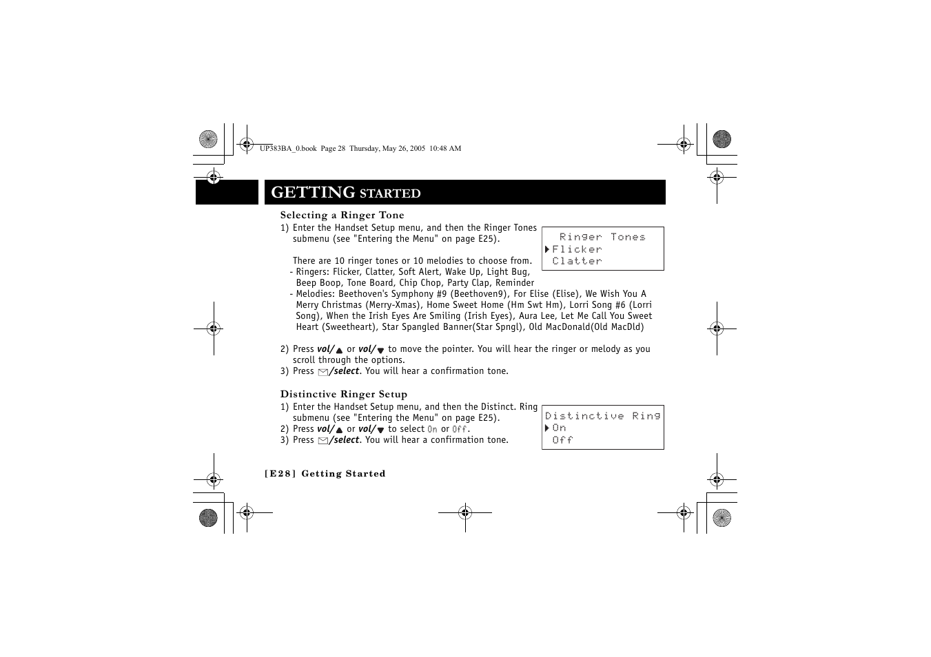 Getting | Sanyo CLT-E32 User Manual | Page 30 / 88