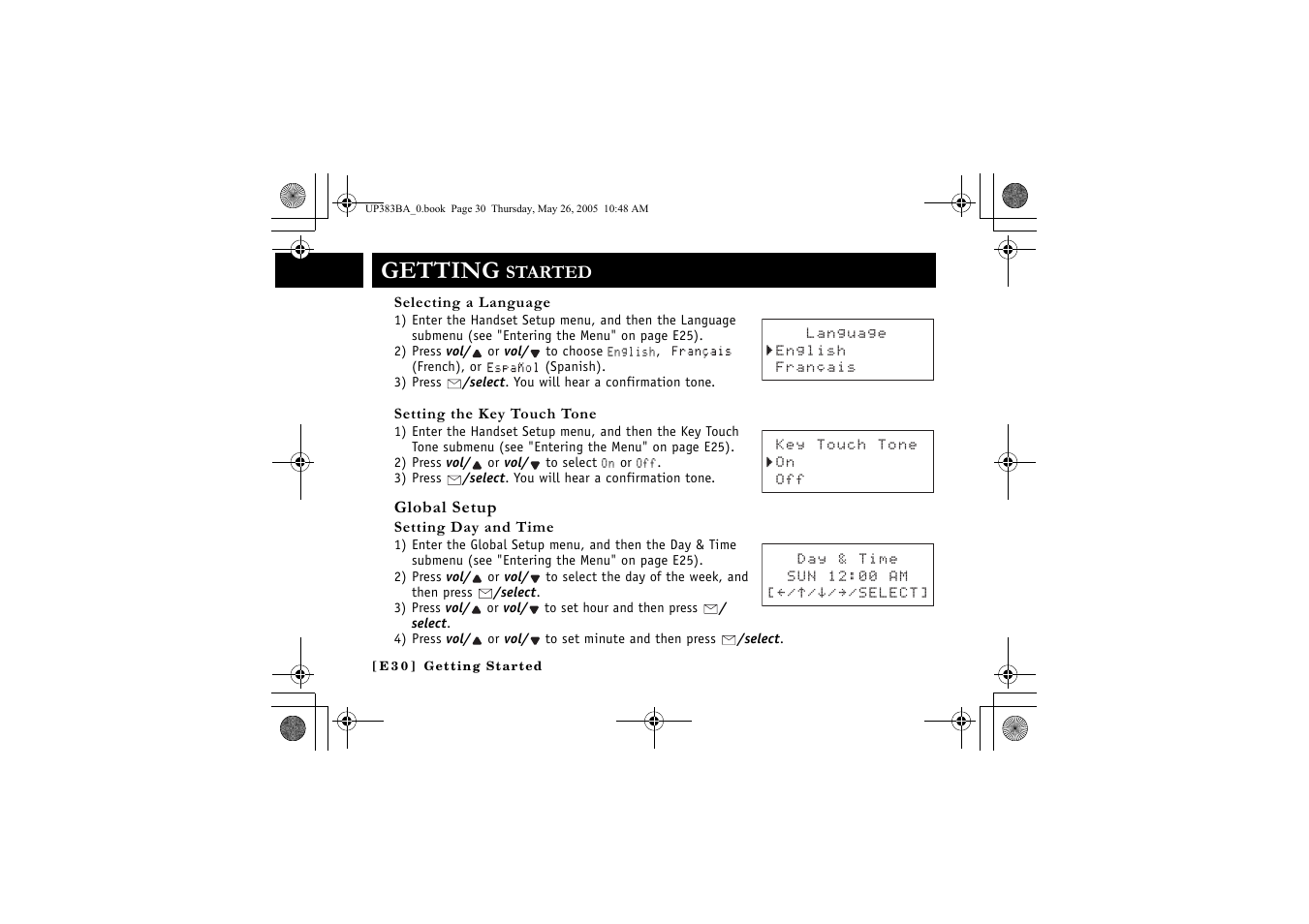 Getting | Sanyo CLT-E32 User Manual | Page 32 / 88
