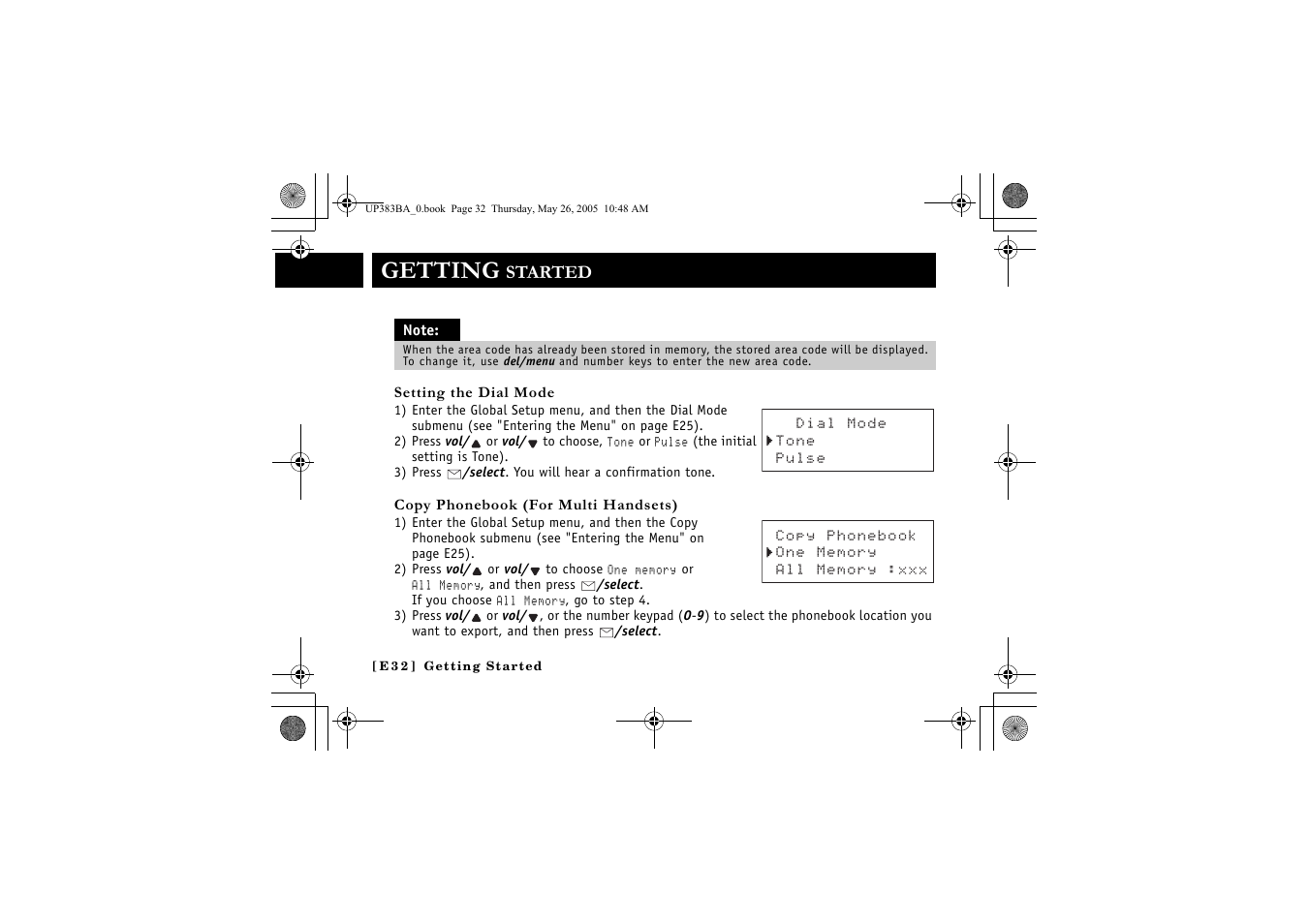 Getting | Sanyo CLT-E32 User Manual | Page 34 / 88