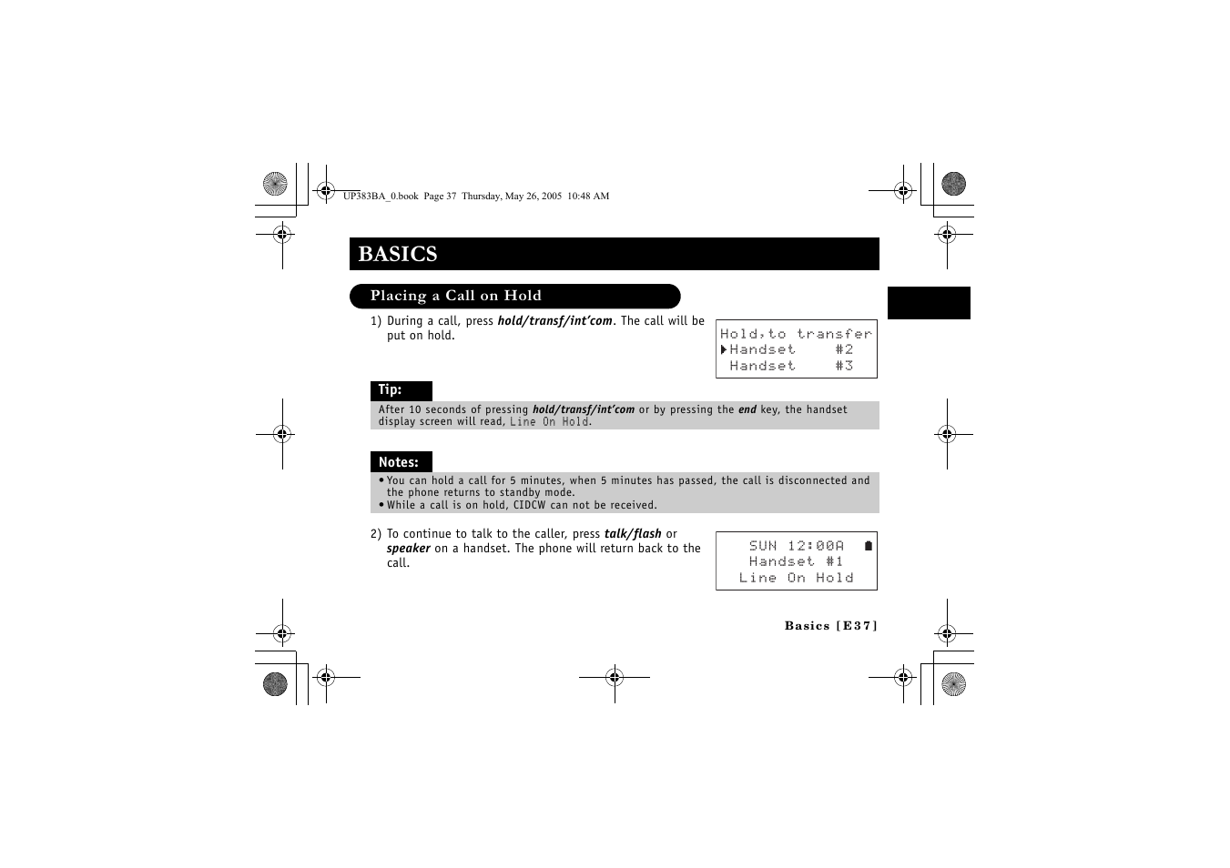 Basics | Sanyo CLT-E32 User Manual | Page 39 / 88