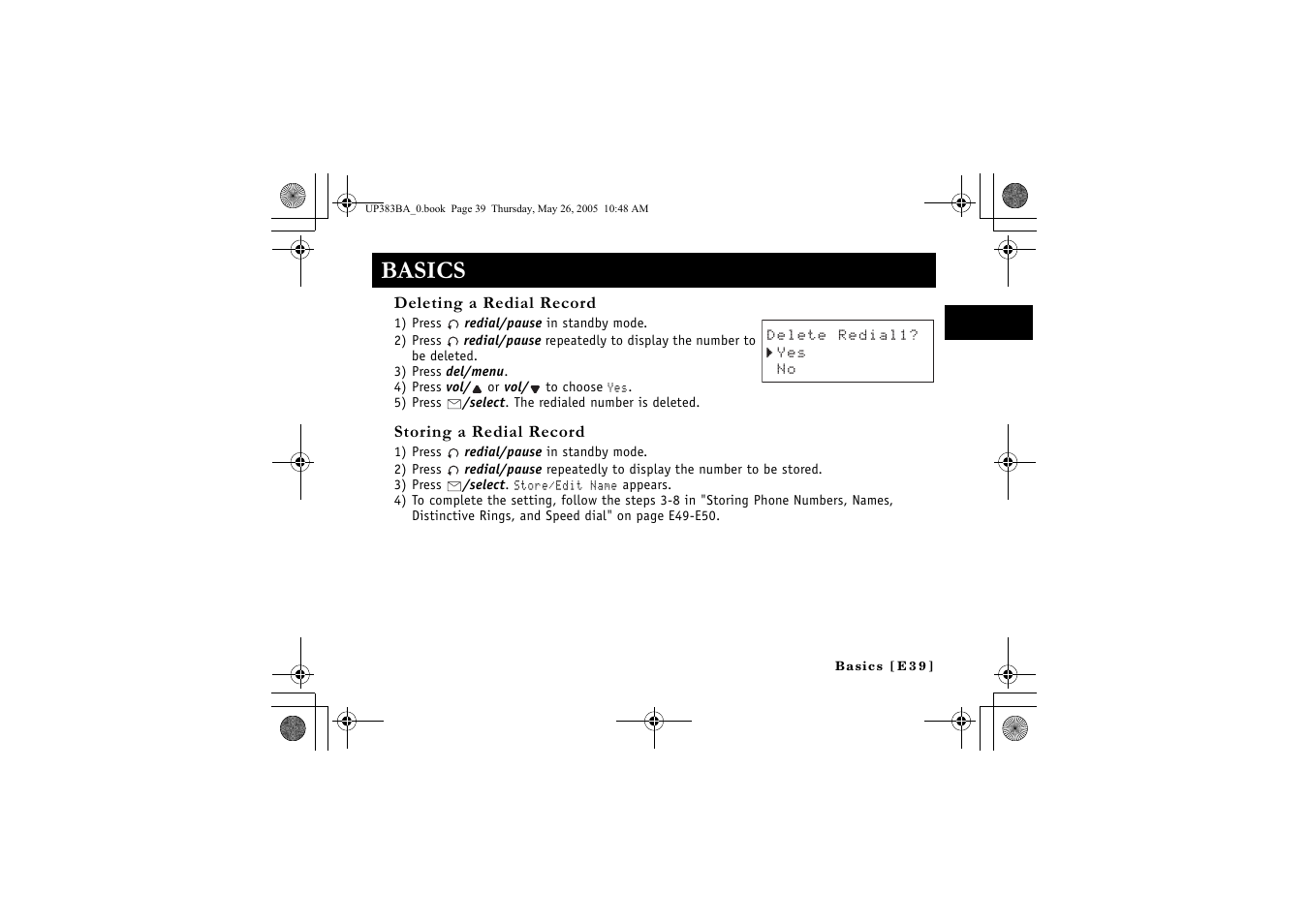 Basics | Sanyo CLT-E32 User Manual | Page 41 / 88