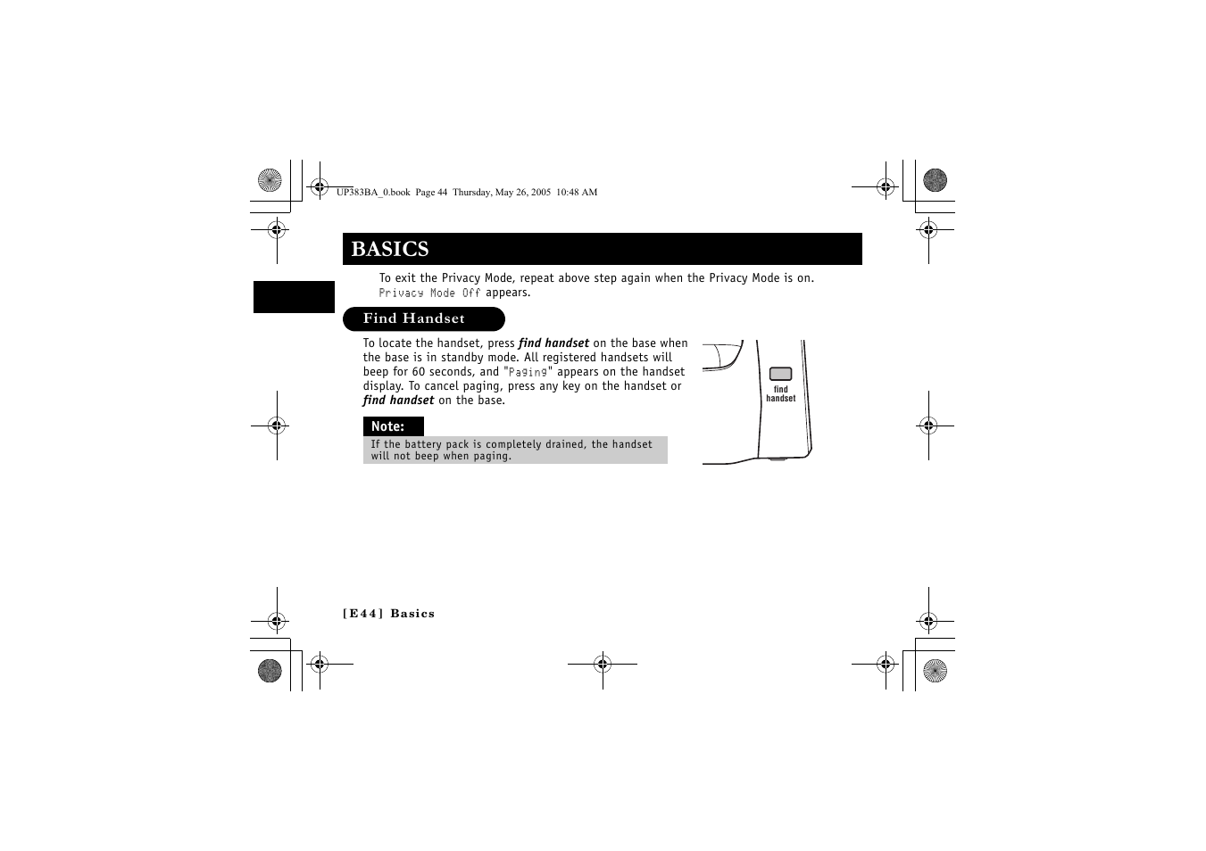 Basics | Sanyo CLT-E32 User Manual | Page 46 / 88