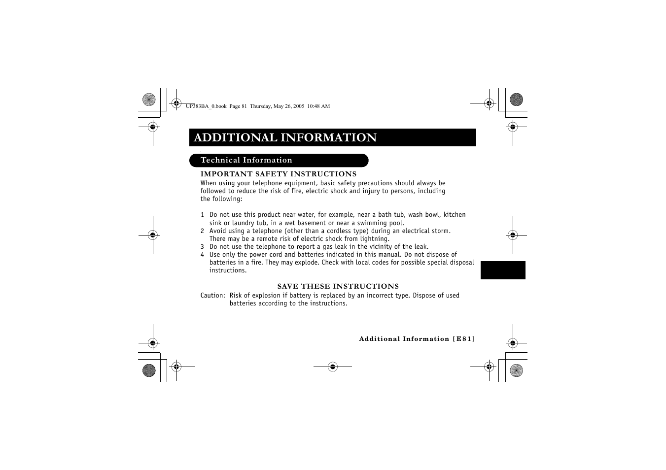 Additional information | Sanyo CLT-E32 User Manual | Page 83 / 88