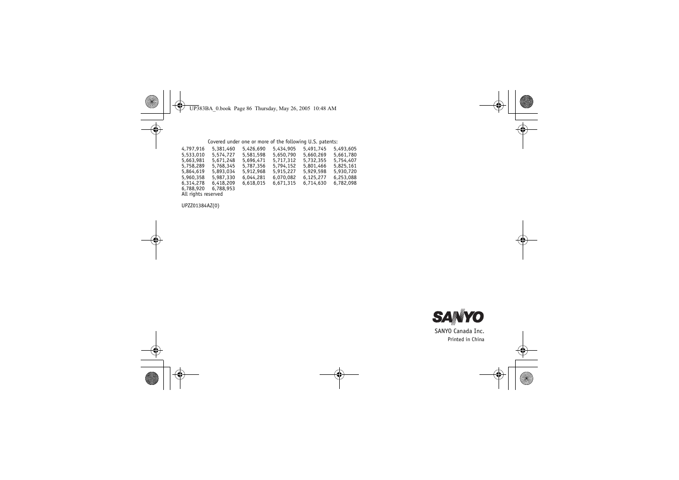 Sanyo CLT-E32 User Manual | Page 88 / 88