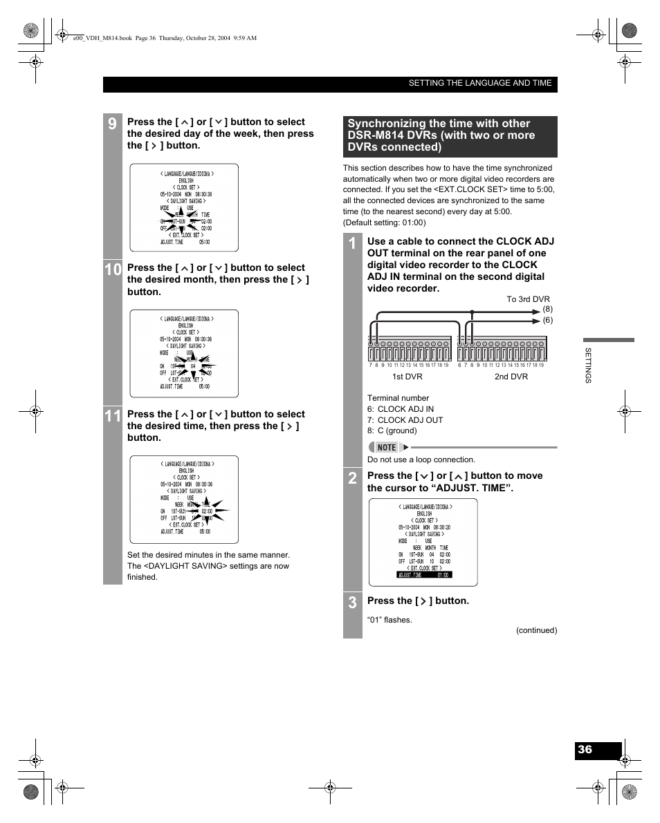 Sanyo DSR-M814 User Manual | Page 37 / 73