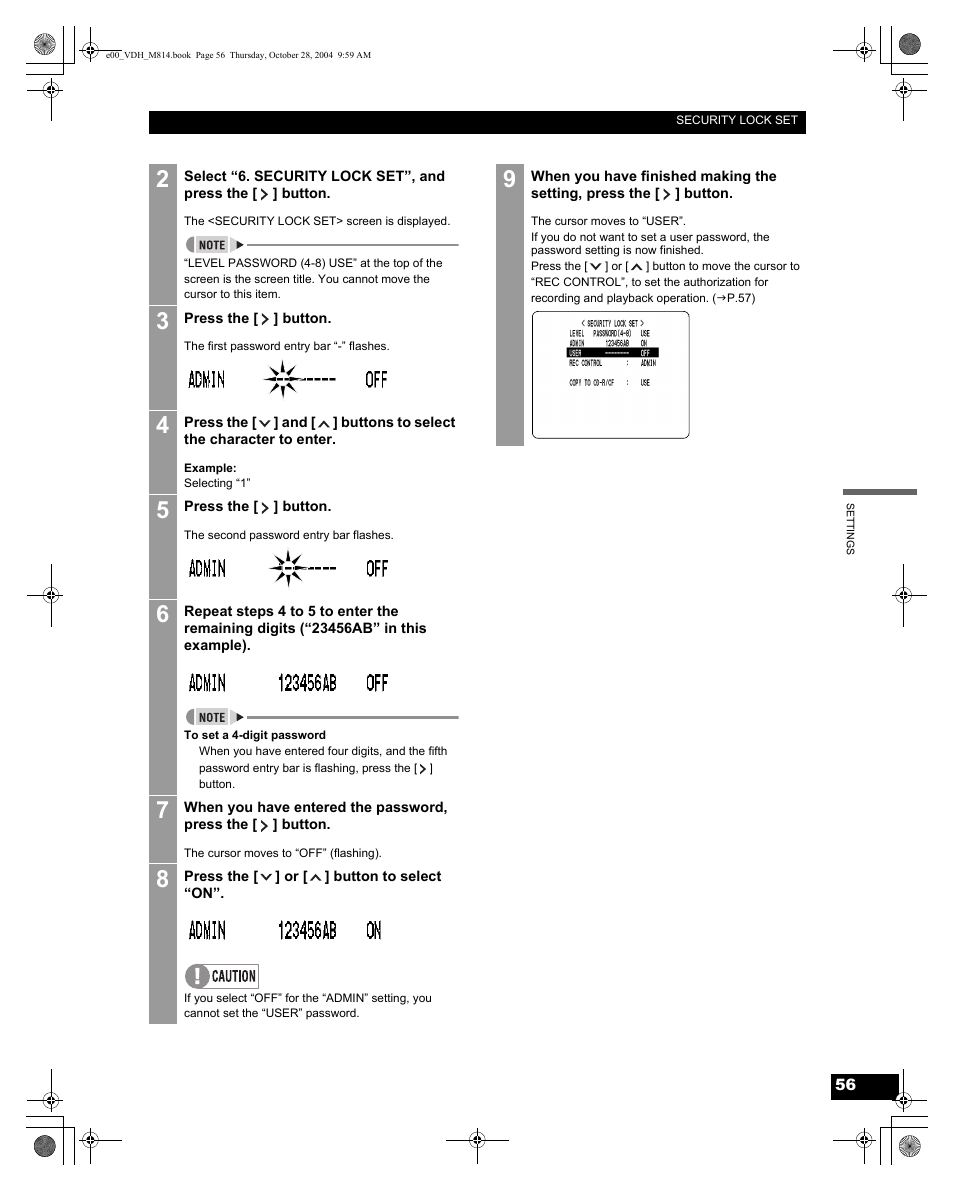 Sanyo DSR-M814 User Manual | Page 57 / 73