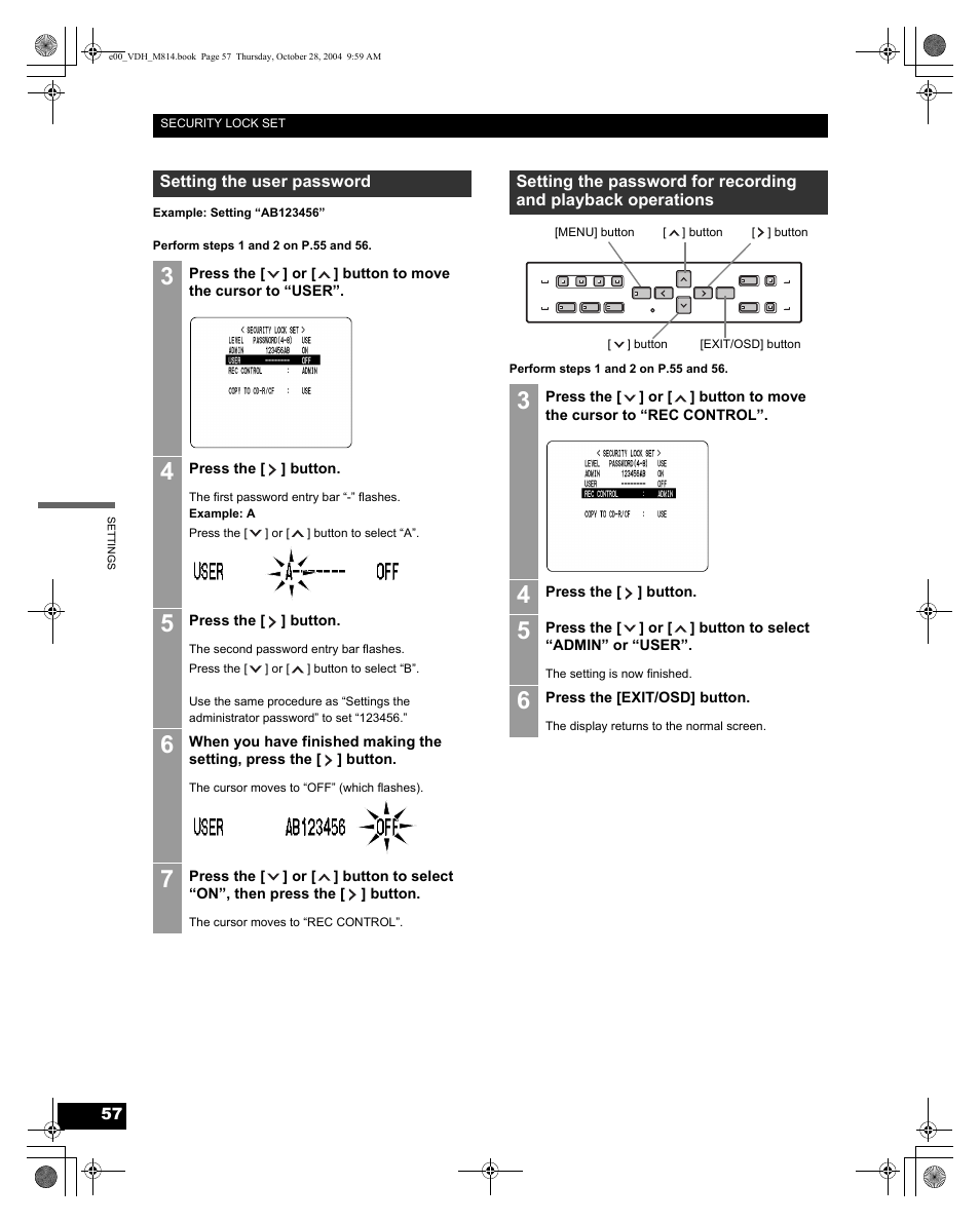 Sanyo DSR-M814 User Manual | Page 58 / 73