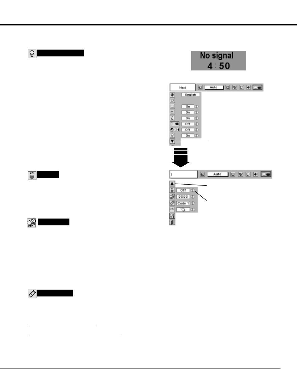 Setting | Sanyo PLC-XF45 User Manual | Page 41 / 56