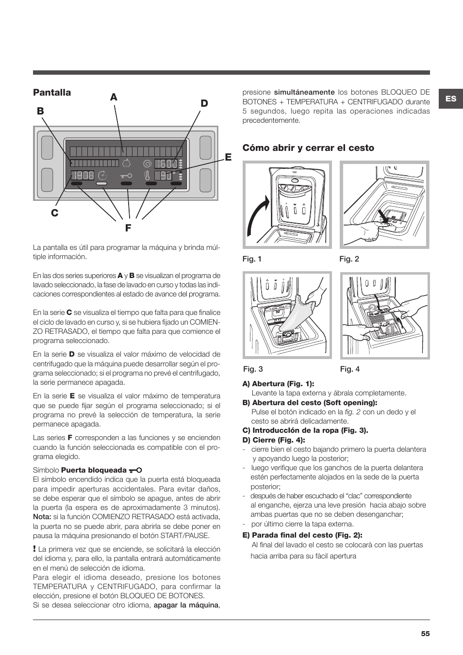 Hotpoint Ariston ARTXD 129 User Manual | Page 55 / 72