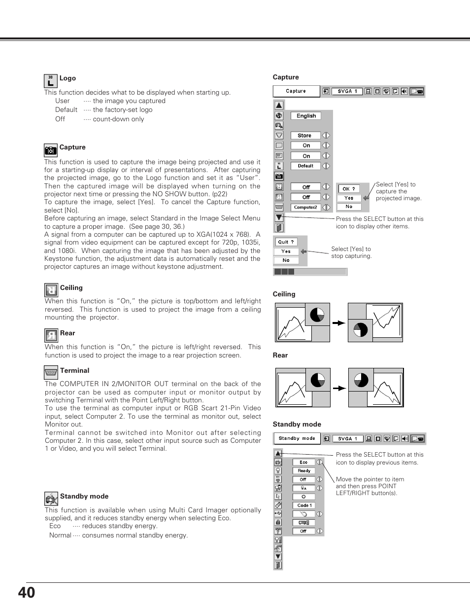 Setting | Sanyo PLC-SU60 User Manual | Page 40 / 60