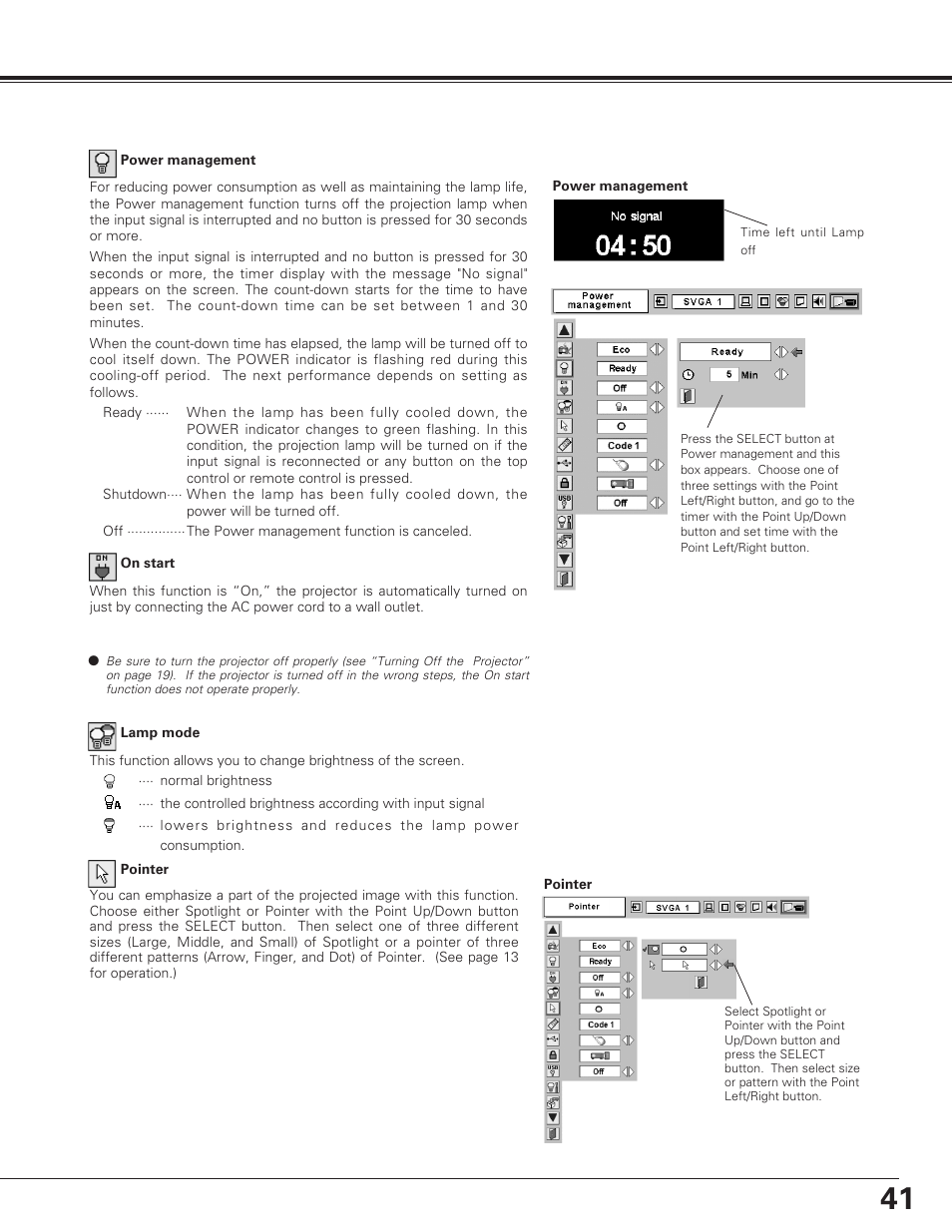 Setting | Sanyo PLC-SU60 User Manual | Page 41 / 60